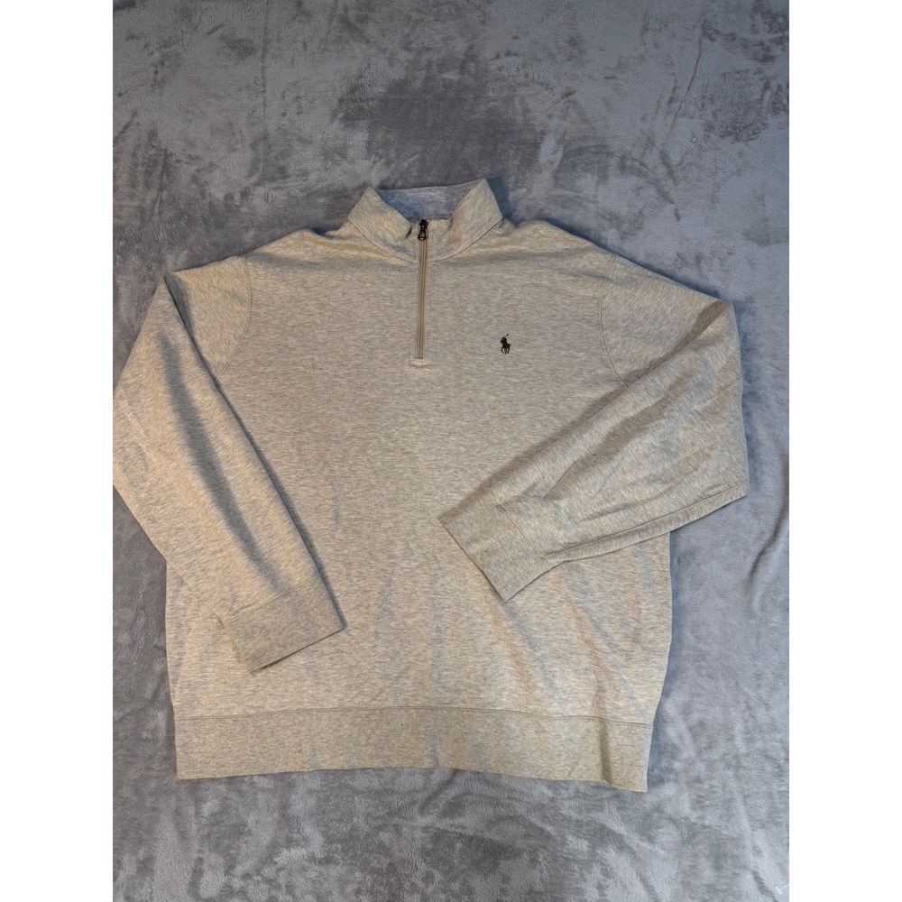 Polo Ralph Lauren Performance‎ Mens XL Quarter Zip Pullover Tan